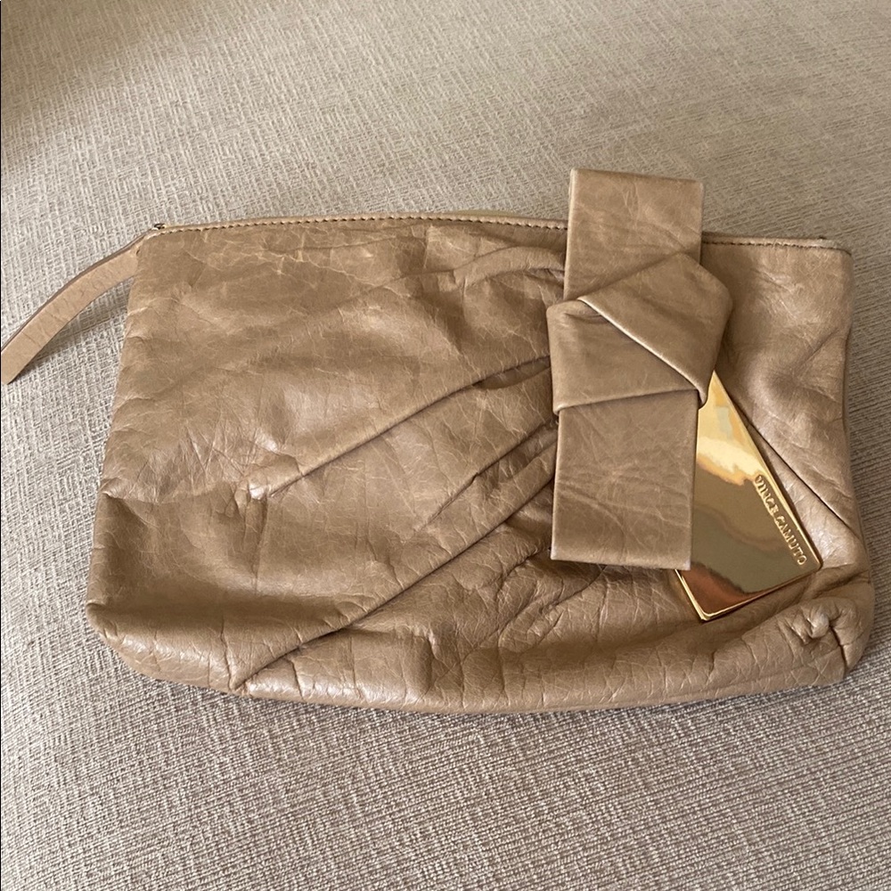 Vince Camuto Tan Clutch Bag